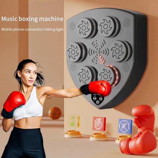 Machine de boxe électronique - LED - Noir Machine de boxe électronique - LED - Noir