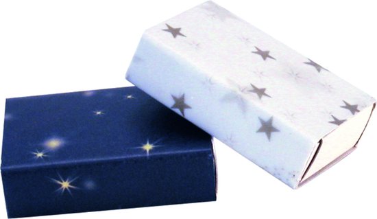 *luciferdoosjes Folia wit blanco, 11x6x2cm 12 stuks blanco,