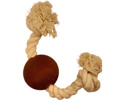 Wolters kauwspeelgoed - rubber kauwbot hond - kauwbot hond speelgoed - speelgoed tandverzorging - touw speelgoed hond - bal honden - 6.5cm doorsnede