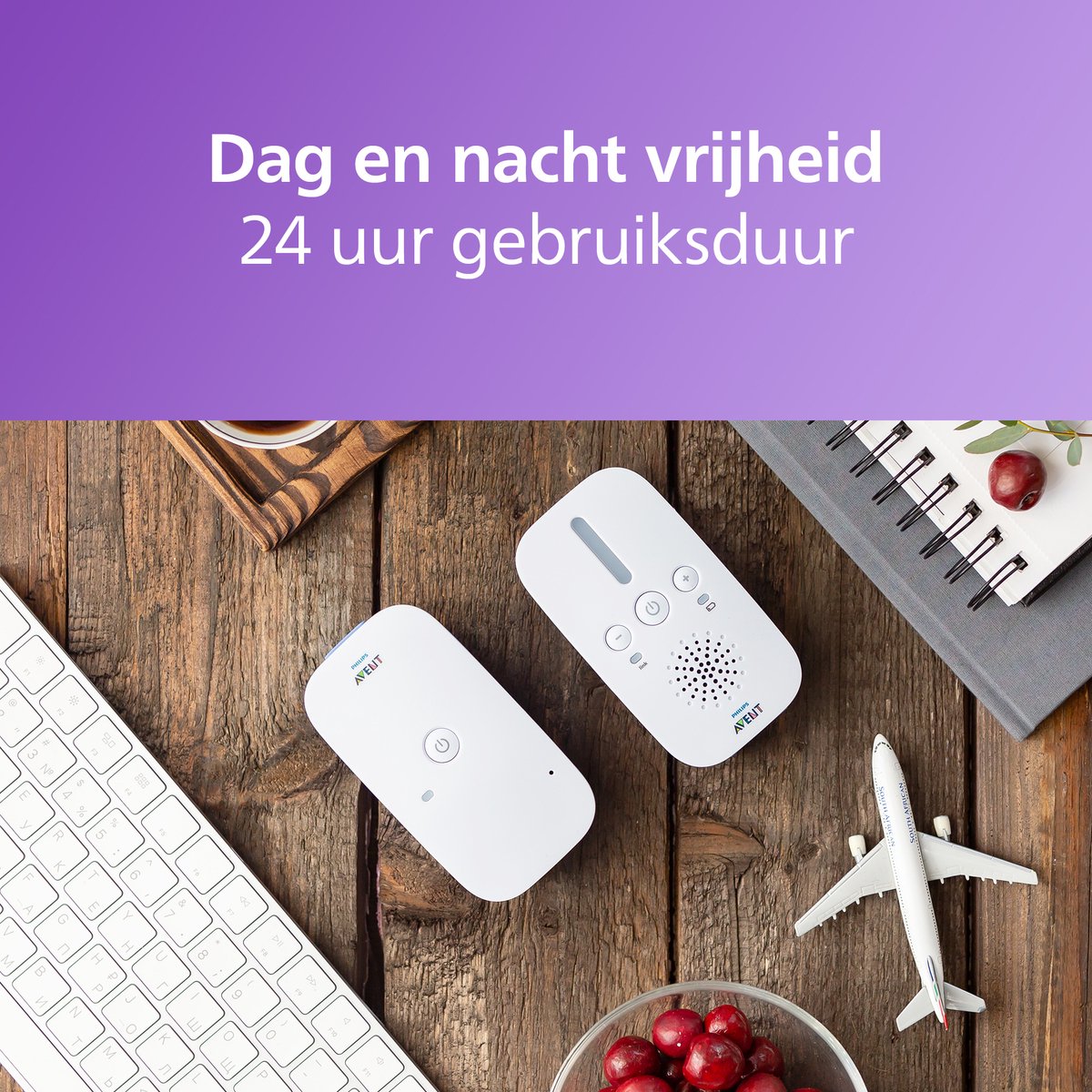 Philips Avent SCD503/26 DECT-babyfoon met nachtlampje thumbnail 4