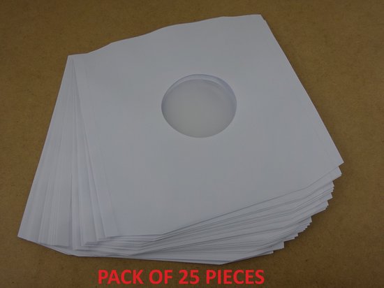 25 LP binnenhoezen deluxe wit papier + antistatische bescherming (TOP KWALITEIT, 90gr papier) - hoezen lp's, inner sleeves, binnenhoes met plastic folie, poly-lined, platenhoezen, maxi-singles, beschermhoezen, lps vinyl platen, 12", 12 inch — afbeelding 3