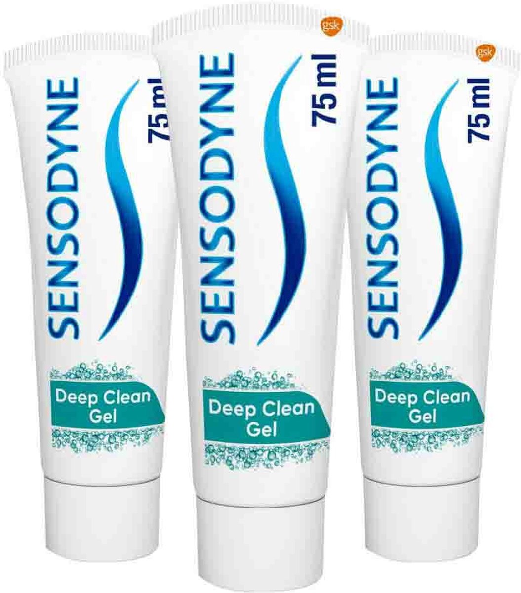 Goedkoopste 3x Sensodyne Tandpasta Deep Clean Gel 75 ml