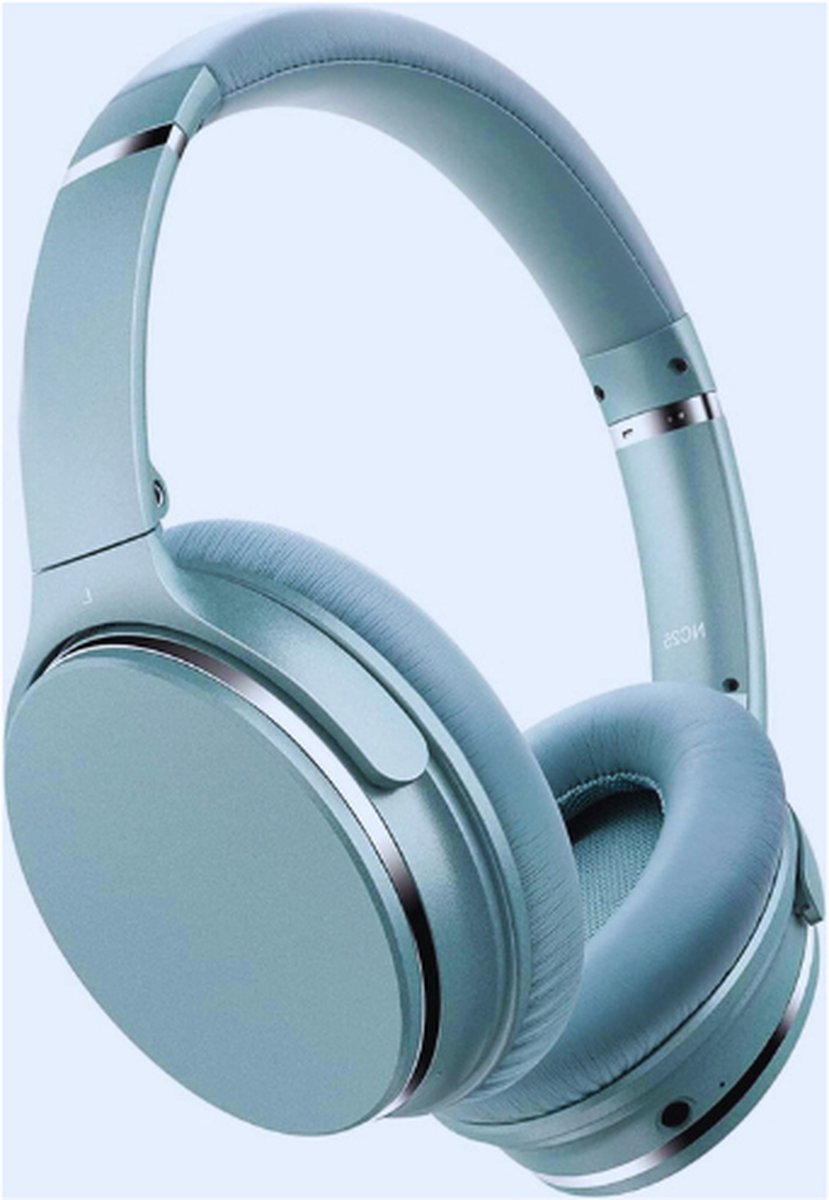 Stereohoofdtelefoon met Actieve Ruisonderdrukking - Bluetooth 5.3 ANC-Headset voor Over Het Oor - Met Hifi, Microfoon, 50 Uur Speeltijd, Stemassistent en Gamemodus met Lage Latentie