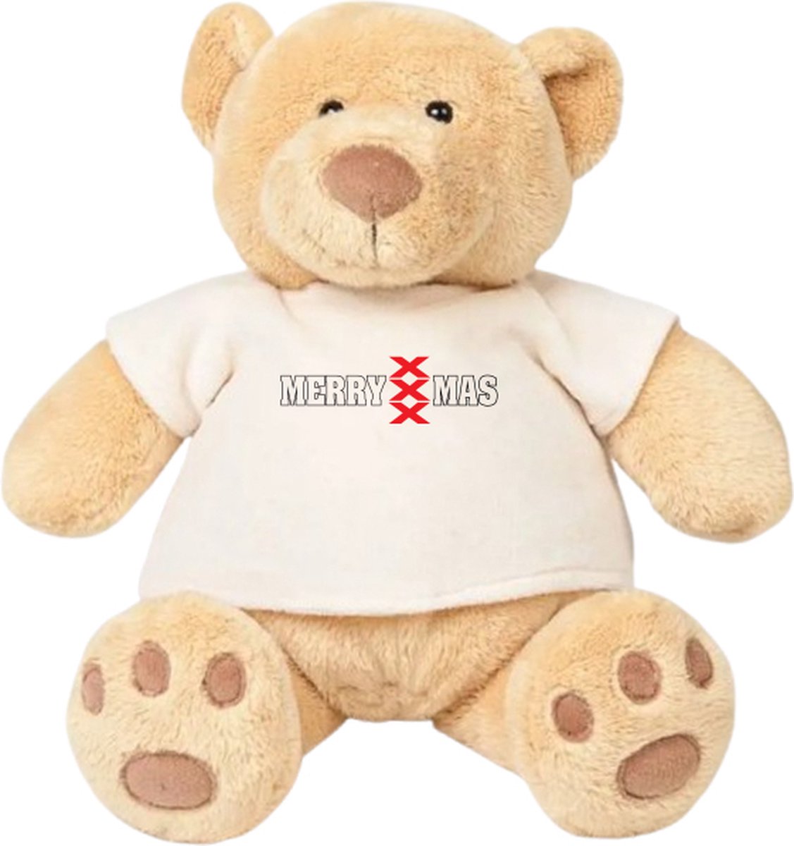Pluche Beer Amsterdam Merry XXX Mas - Kerst - Kerstkado - Knuffel - Kado