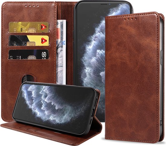 Coque iPhone 11 Pro Max en Cuir Marron Foncé - Coque iPhone 11 Pro Max en Cuir de Luxe