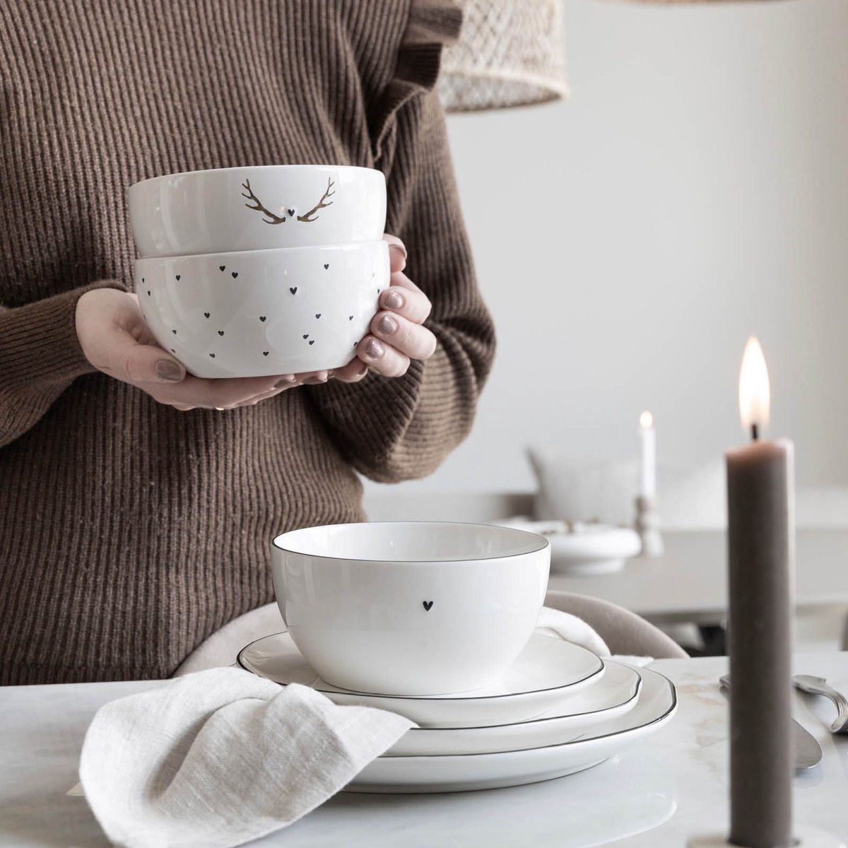 Bastion Collections - servies - kom - rendier gewei