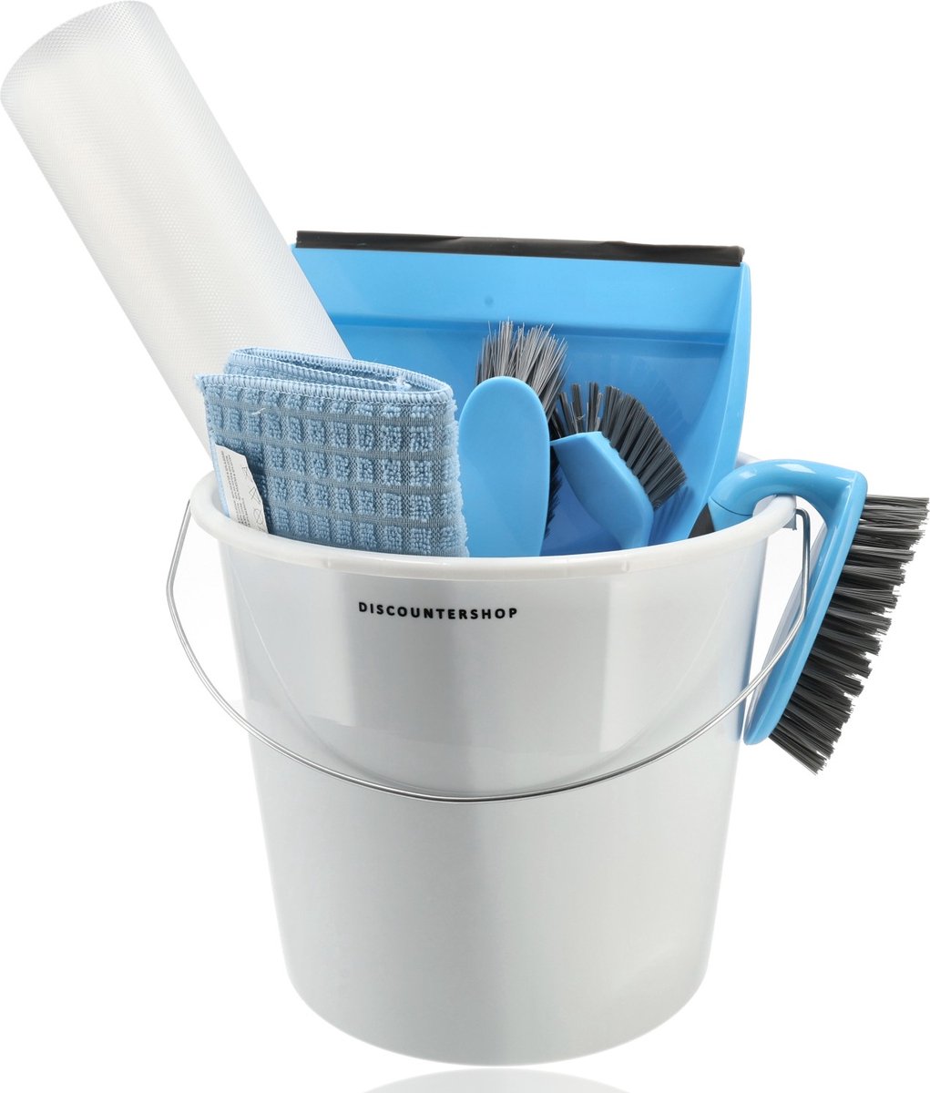 Goedkoopste Emmer 10L Wit - Huishoud schoonmaakemmer - Kunststof emmer zonder deksel - Metalen hengsel - 28x25 cm