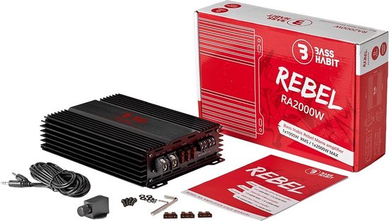 BASS HABIT RA2000W REBEL Mono versterker 1000W RMS / 1 ohm / 2000W