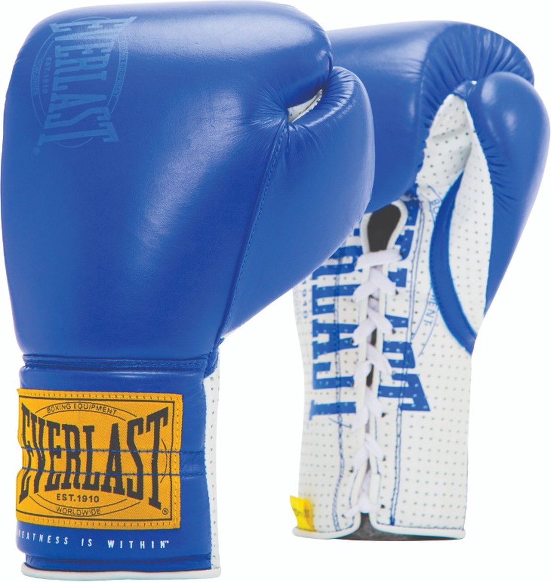 Everlast 1910 Sparring Laced Gloves, Blue 16-OZ
