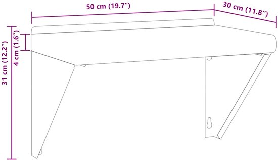 Wandschappen 2 st 100x30 cm roestvrijstaal zilverkleurig kopen