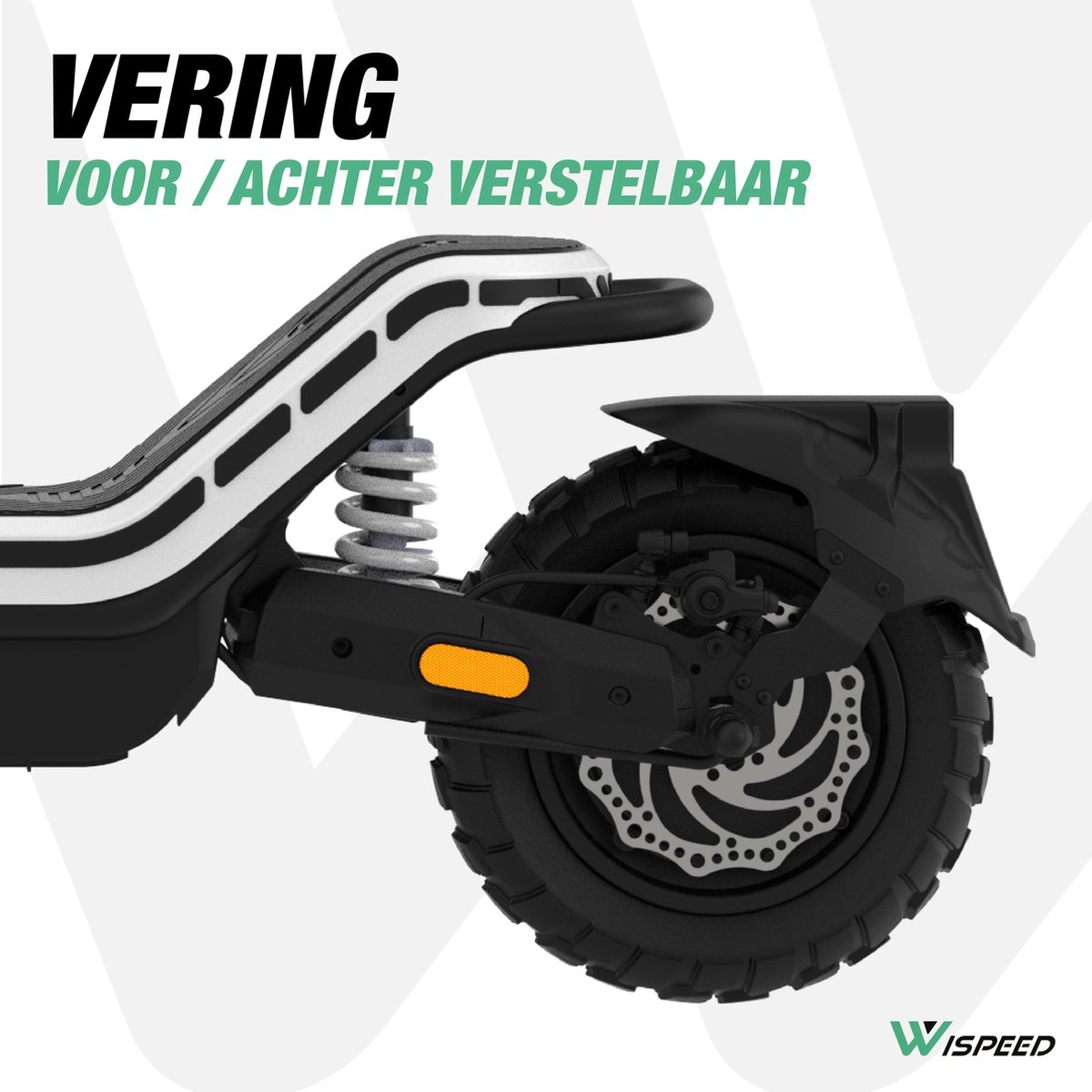 Afbeelding 3 van Wispeed - SuvPilot 480 - Elektrische step - Off Road Model - Krachtige 900WMotor - Snelheid tot 25km/h - Bereik tot 60km - Wit