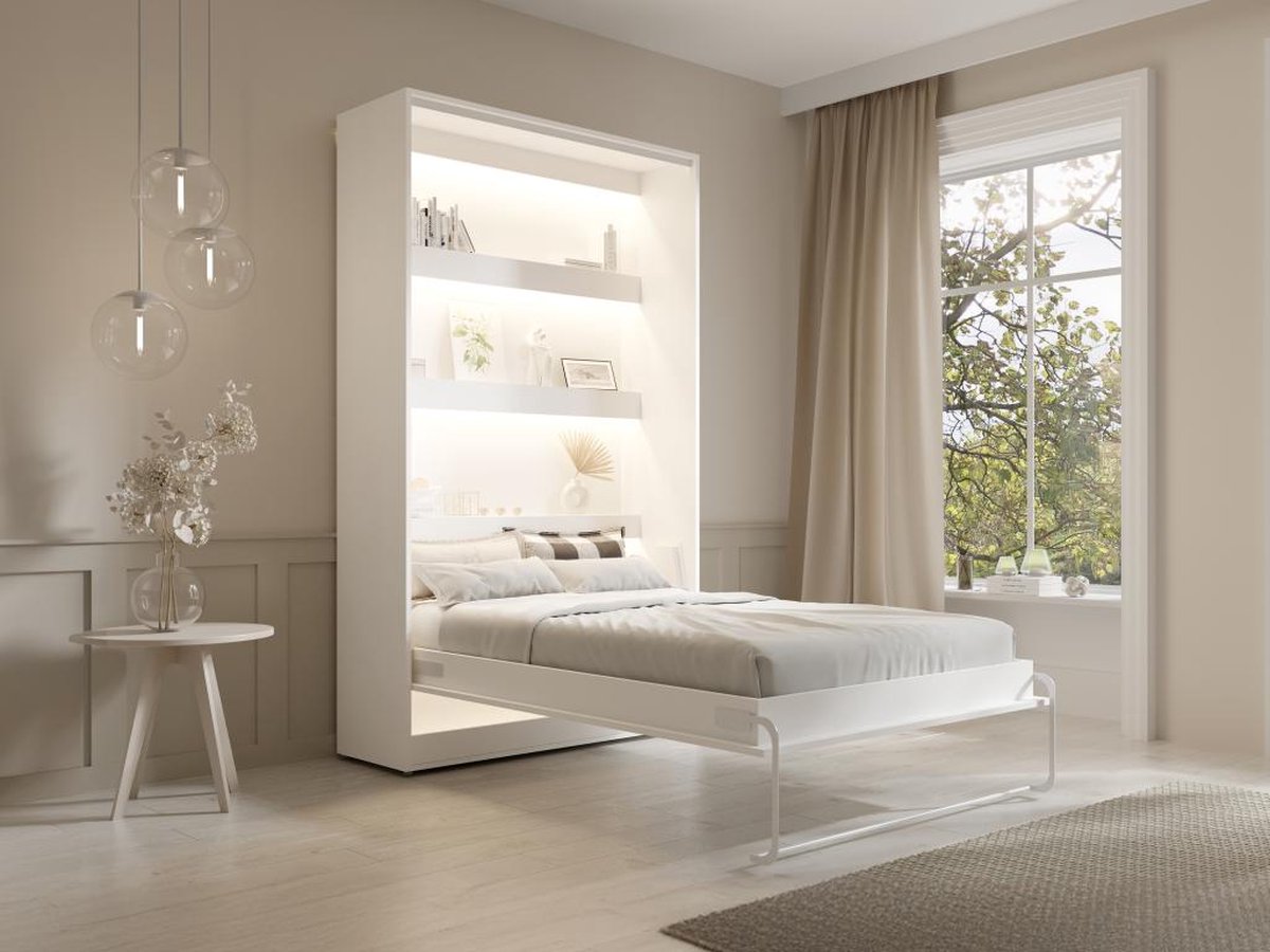 Vente-unique Bedkast hout wit 120 x 200 cm