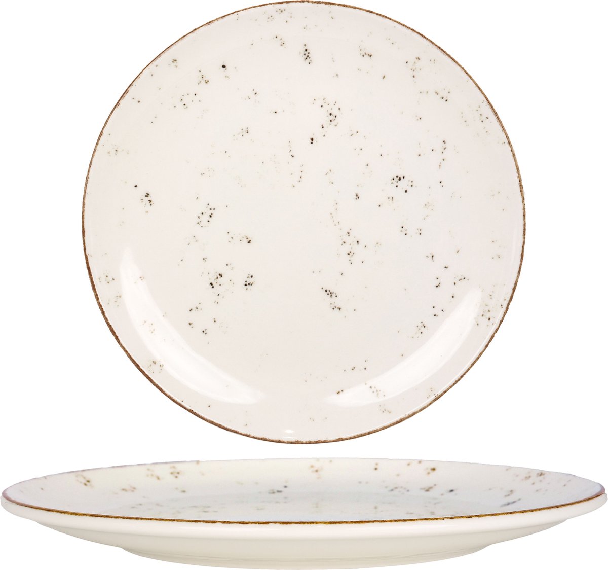 Bonna Dinerbord - Grain - Porselein - 25 cm - set van 6