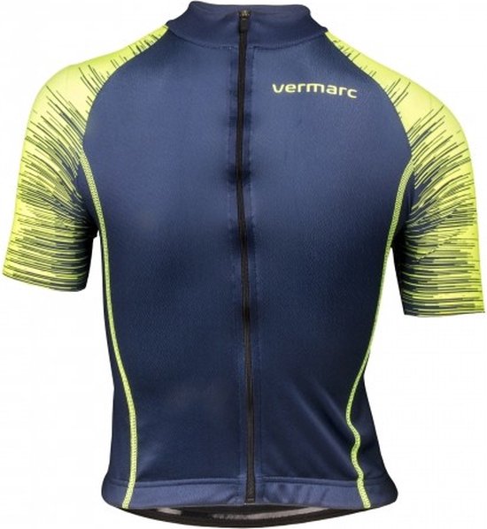 Maillot Cycliste Homme VERMARC Bleu - Taille L - 1/4 Zip - Très Bon état