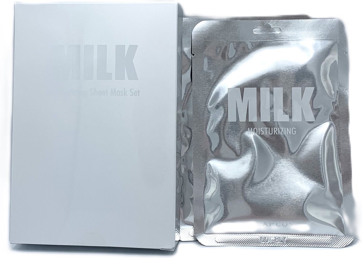 Goedkoopste Lapcos Milk Tissuemasker – 5 Stuks – Diep Hydraterend Gezichtsmasker met Melkproteïne, Ceramide NP & Viooltjesbloem – Versterkt Huidbarrière – Voor een Stralende, Gezonde Huid | Beautymaskers.nl
