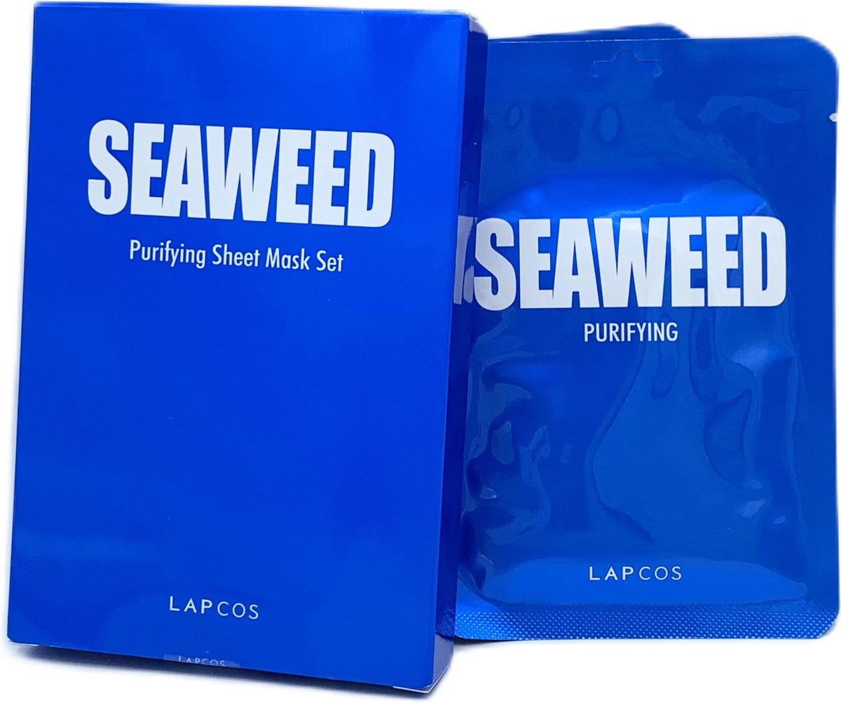 Goedkoopste Lapcos Seaweed Tissuemasker – 5 Stuks – Purifying & Hydraterend Gezichtsmasker met Zeewier, SuperMarine Complex & Squalane – Voor Kalmering van Gevoelige en Geïrriteerde Huid | Beautymaskers.nl