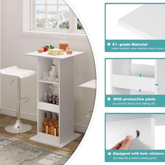 JSDMBD Bartafel, keuken eettafel, toonhoogte tafel, smalle lange bartafel, eenvoudig te monteren. Tafel eettafel salontafel voor smalle ruimte, woonkamer, keuken, bar en café (kruk niet inbegrepen JSDMBD Bartafel, keuken eettafel, toonhoogte tafel, smalle lange bartafel, eenvoudig te monteren. Tafel eettafel salontafel voor smalle ruimte, woonkamer, keuken, bar en café (kruk niet inbegrepen