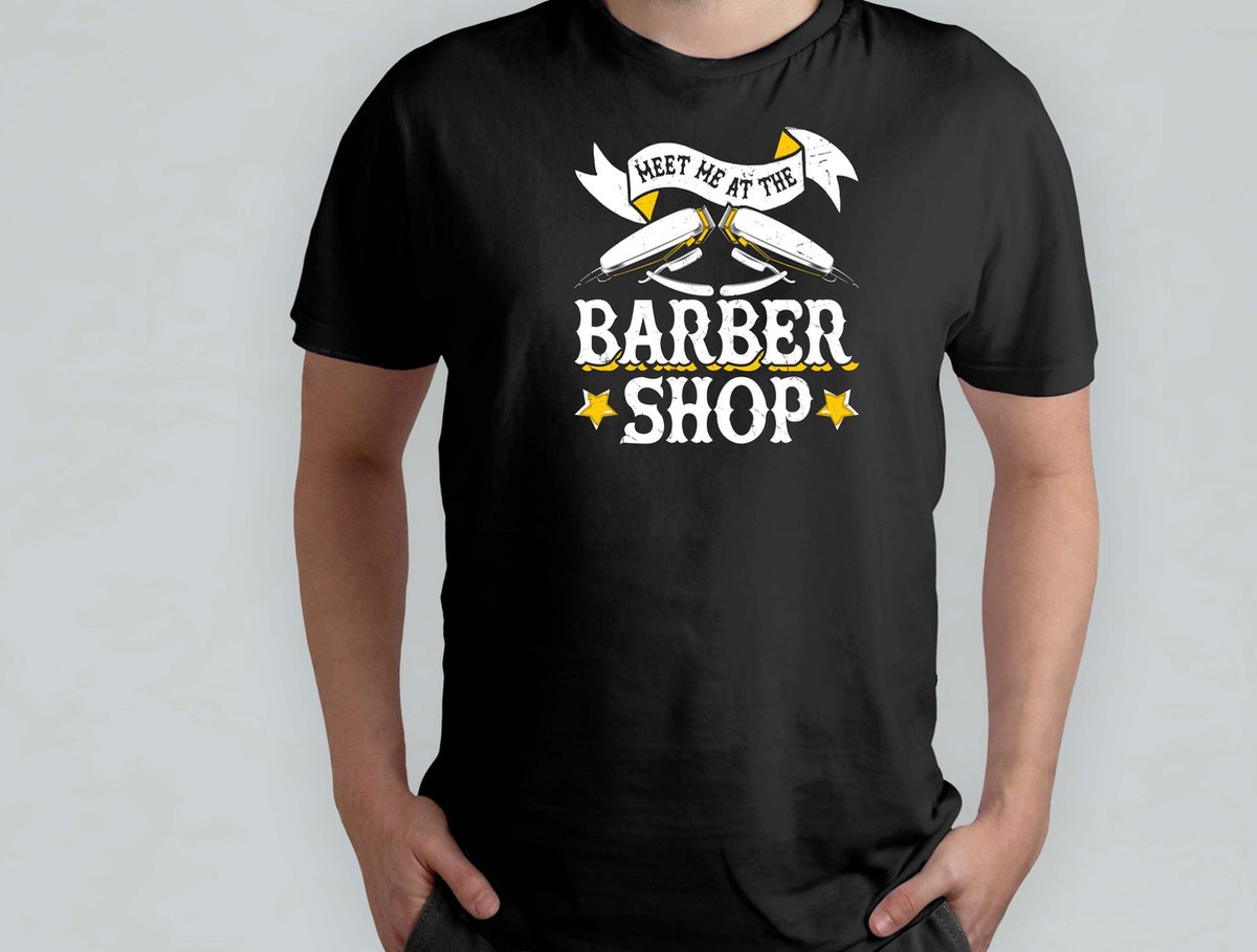 Meet me at The Barber Shop - T Shirt - BarberLife - FreshFade - BarberShopVibes - HairArt - BarbierLeven - StrakkeFade - BarbierShopStijl - HaarKunst
