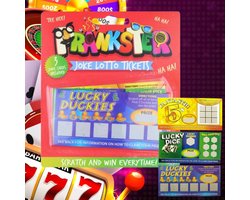Henbrandt - Set van 3 Grappige Nep Krasloten - Fun Feestartikel - Verschillende Krasloten - Joke Lotto Tickets - Fopartikel - Ideaal cadeau voor Vrienden en Familie