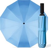 Bol.com Kaaiman® Stormparaplu Opvouwbaar - Blauw - 12 Panelen - Windproof - UV bescherming - Paraplu - 1 Knop bediening - Geschi... aanbieding
