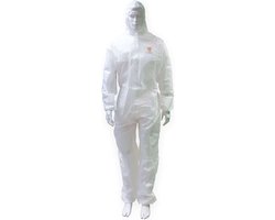 Technosafety Wegwerp Overall - Categorie 3 - Type 5/6 - Anti Statisch - Wit - Maat XXL