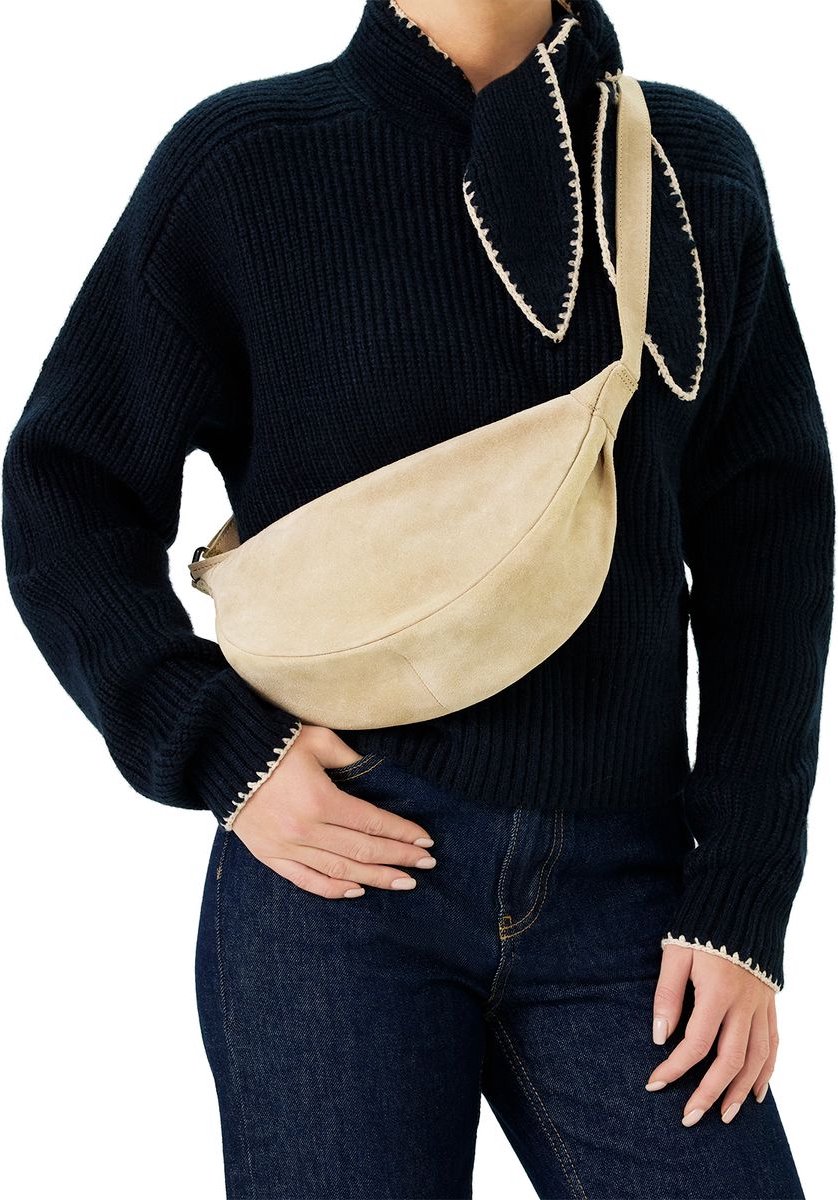 Manfield - Beige suède bum bag