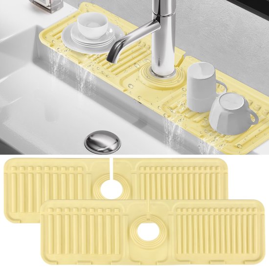 Tapis de robinet d'eau, 14,6 x 5,3 pouces, robinet d'évier, collecteur d'éclaboussures, évier de