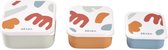 Béaba Set de 3 Boîtes à Goûter - Boîtes à Goûter - Pour Enfants - Boîte à Biscuits Ecole - Pour Lave-Vaisselle & Micro-Ondes - Ludique - Pot à Biscuits