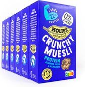 Holie's Crunchy Muesli Protein 6x 400gr - ontbijtgranen - suikervrij - eiwit - gezond - vegan