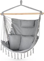 Outtec® Hangstoel met 3 Kussens - 100x130x75cm, tot 140 kg - Boho Fringed Fauteuil, Zitzak, Schommel - voor Buiten, Tuin, Balkon, Huis