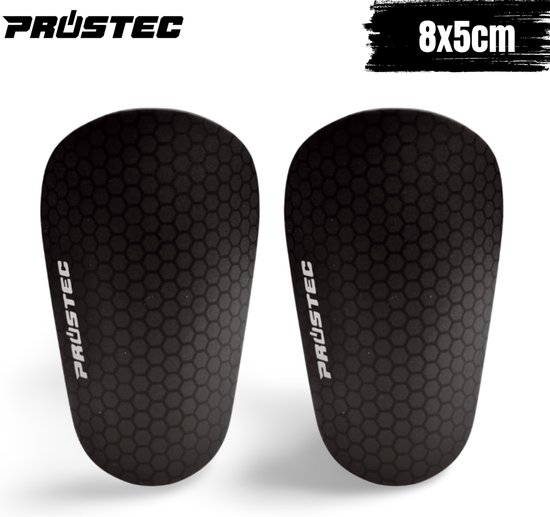 Prostec® Mini Scheenbeschermers - Maat S - Voetbal - Kleine Scheenbeschermers - Zwart - 8x5cm