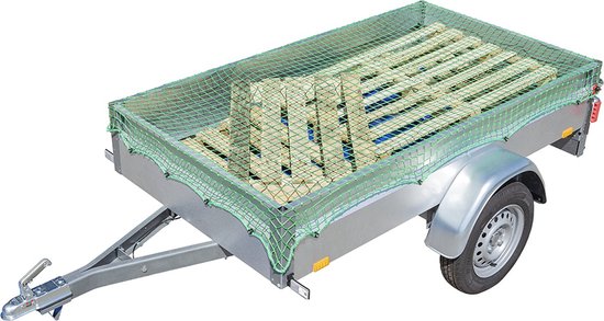 ProPlus Aanhangernet - 2.5 x 4.0 m - Aanhangwagennet - Afdeknet - Trailernet - Ladingnet - Veiligheid - Ø5 mm - Met Elastische Koord - Maaswijdte 45 x 45 mm - UV-gestabiliseerd - Inclusief Opbergtas