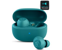 JLab Go POP ANC Draadloze Oordopjes - Noise Cancelling Oortjes - Bluetooth Multipoint - 24 uur Speeltijd - Met Microfoon - Draadloos - Geschikt voor Android en Apple - Teal