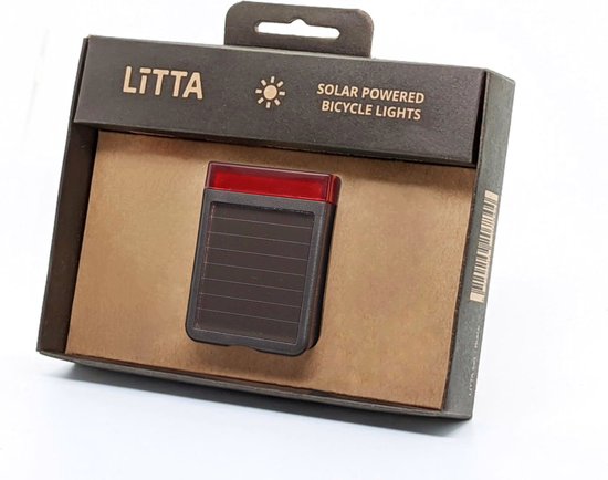 LITTA 2 Achterlicht fietsverlichting op zonne-energie - zwart — afbeelding 4