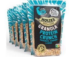 Holie's Granola protein crunch 6x 350gr - ontbijtgranen - suikervrij - eiwit - gezond - vegan