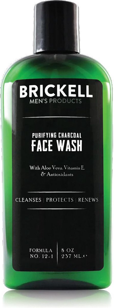 Goedkoopste Brickell Men's Purifying Charcoal Face Wash Unscented 237 ml. | Facial Cleanser