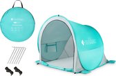 Outtec® Strandschelp met UV-Beschermend Dak - Pop-up Tent, Strandzonwering, Windbescherming, Strandtent - voor Baby's, Kinderen en Volwassenen