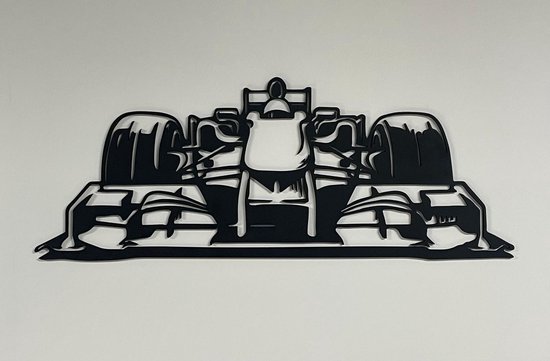 Formule 1 auto Max Verstappen van hout - wanddecoratie - muurdecoratie - kunst - decoratie - sierwerk - Formule 1 - jongenskamer - mancave - mancave decoratie
