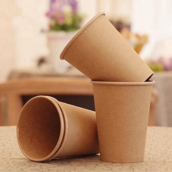 Tasses à café - 240 ml - sans couvercle - 100 pièces - Marron