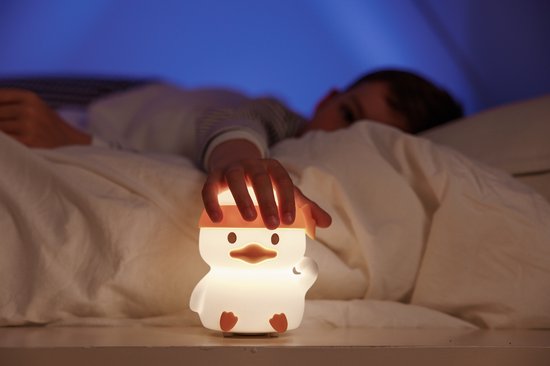 Oplaadbaar nachtlampje kinderen - Eend - LED - Touch bediening - Dimbaar - Draadloos - Instelbare timer - Kindernachtlampje - Slaapkamer - Nachtlampje kinderen - Bedlampje - Kindvriendelijk - Kinderkamer - Babykamer - Nachtlampje - Kinder nachtlampje