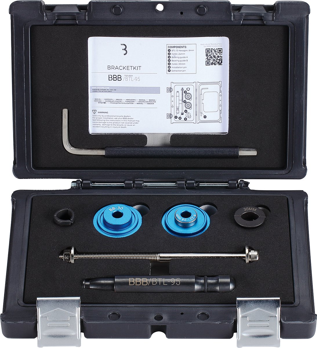 BBB Cycling BracketKit Press-Fit Fietsgereedschap Trapas set - Fietsgereedschapsset Voor Trapaslagers - Bottom Bracket Tool Set - BTL-95