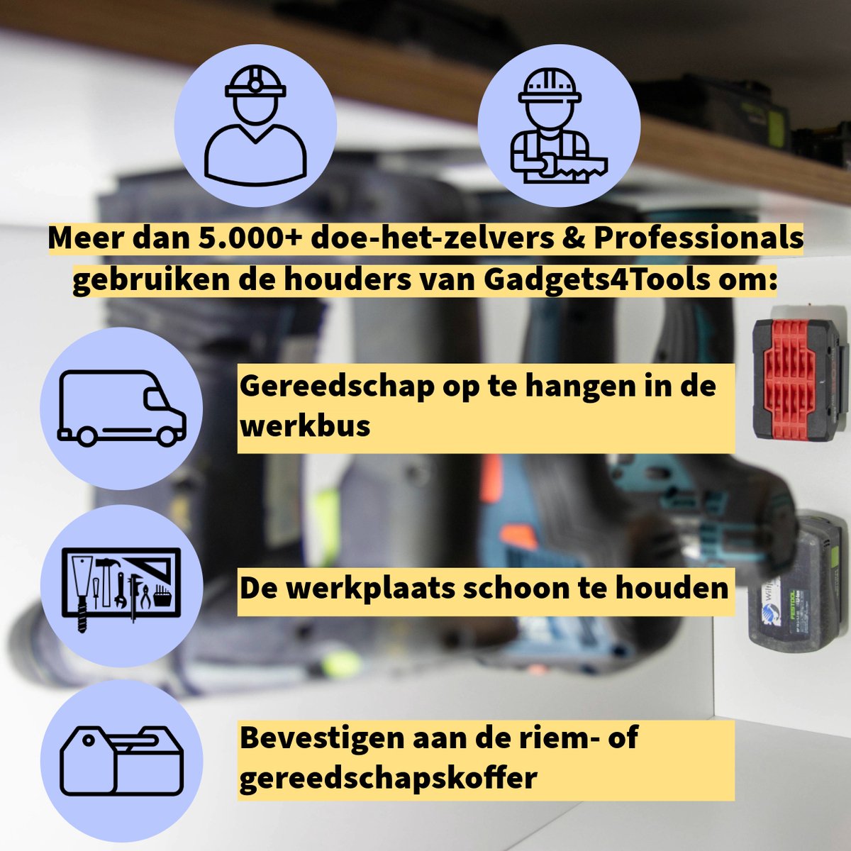Magnetische Gereedschapshouder 3 stuks 60cm