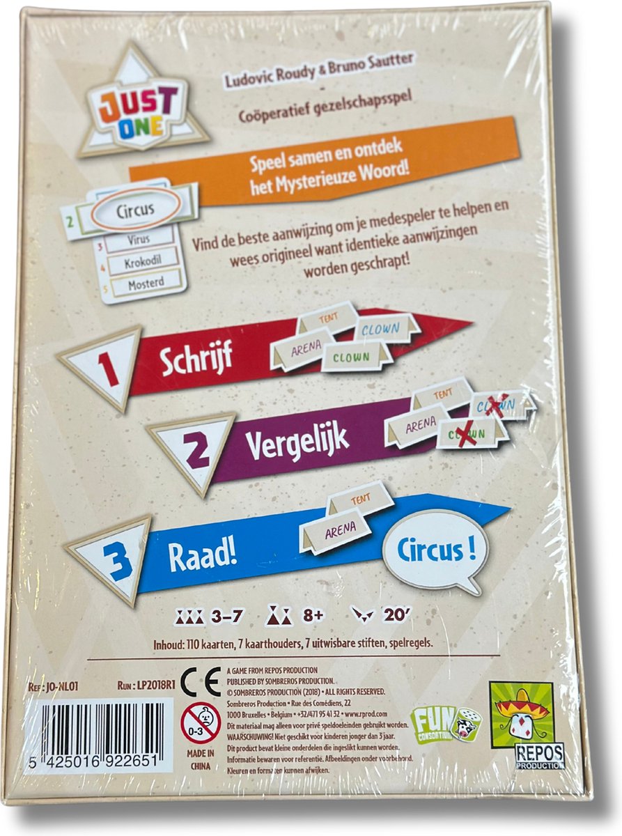 Just One - Nederlandstalig Kaartspel - Coöperatief Woordspel - Partyspel — afbeelding 11