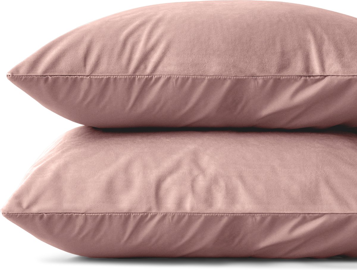 Sleeptime Kussensloop Velvet - 2 Stuks - Roze - 60x70