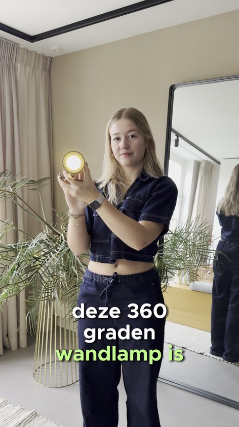 REV Led-wandlamp voor binnen, spaarset, 3 x wandlamp met accu, 120 lm
