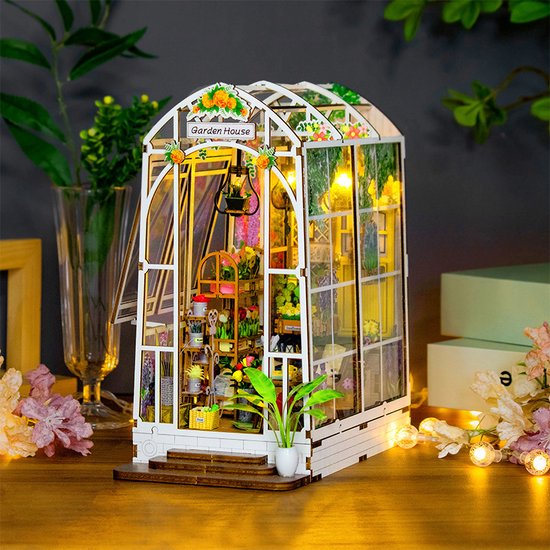 DIY Book Nook Kit Tuinhuis - Miniatuurhuis voor kinderen en volwassenen