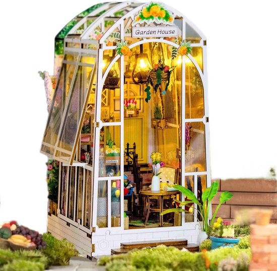 DIY Book Nook Kit Tuinhuis - Miniatuurhuis voor kinderen en volwassenen