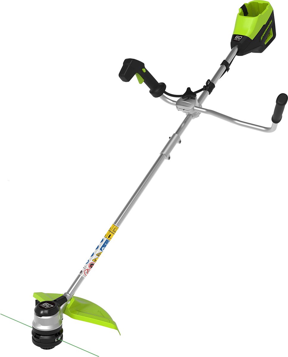 Greenworks GD60BCB 40 cm Batterij/Accu Zwart, Groen, Zilver
