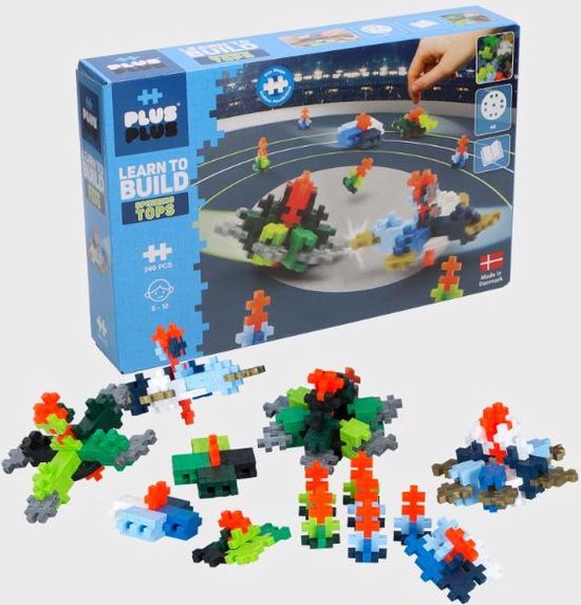 Plus-Plus Learn to Build spinners 240 delige bouwset - 3853 - Bouwspeelgoed - Constructiespeelgoed - Set met bouwstenen - Vanaf 5 jaar