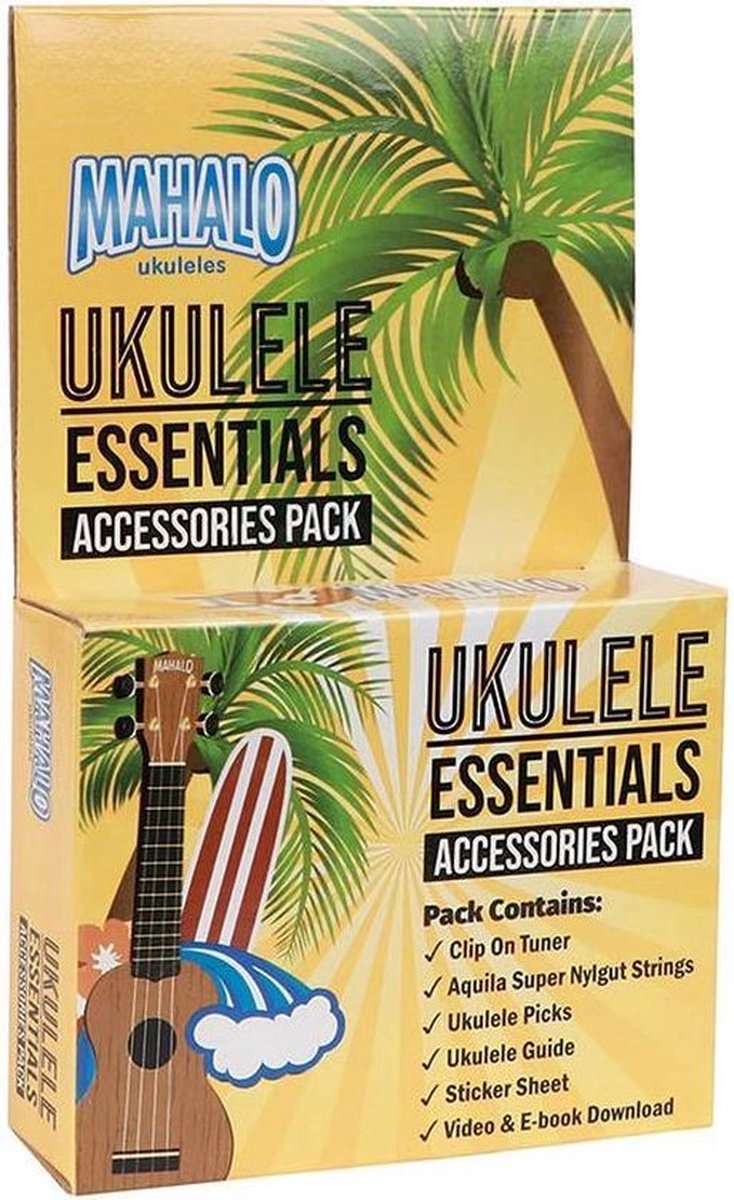 Sopraan ukelele accessoire pakket - Tuner, snaren, plectra, gids, sticker, E-boek